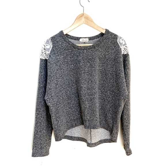 ANTHRO lili's closet gray crewneck Medium - Picture 2 of 5